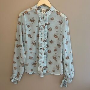 Self Esteem Sheer Floral Blouse Size Large‎